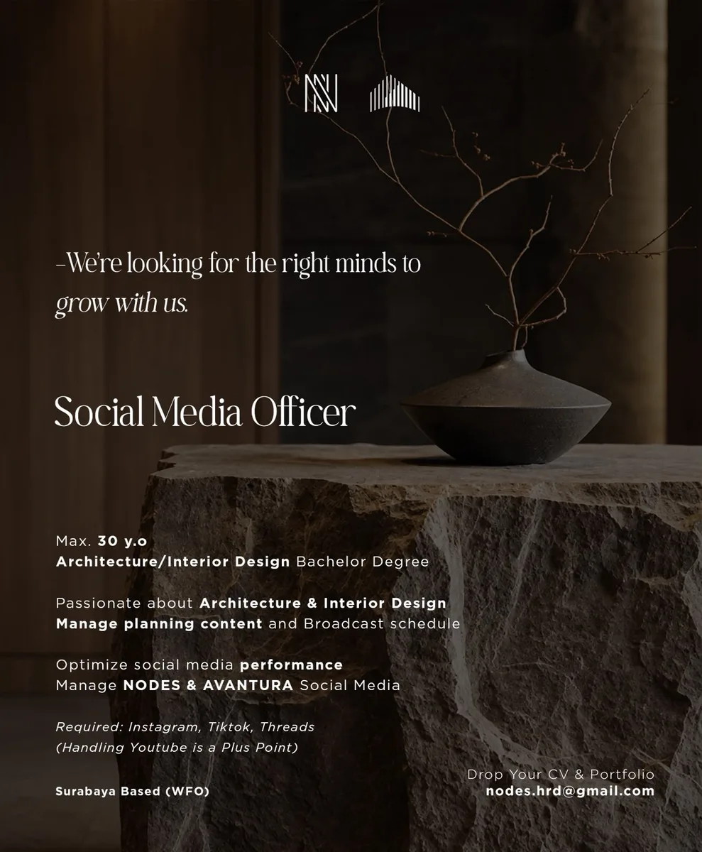 Poster Social Media Officer - Surabaya | Nodes and Partners 1