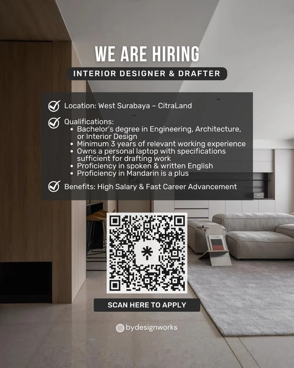 Poster Interior Designer & Drafter - Surabaya | By Design Works 1