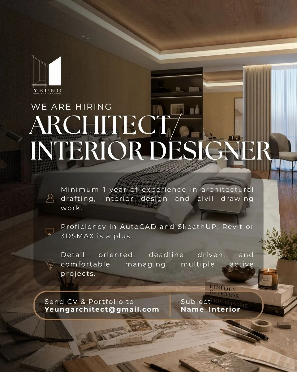 Poster Architect, Interior Designer - KOTA TANGERANG | Yeungarchitect 1