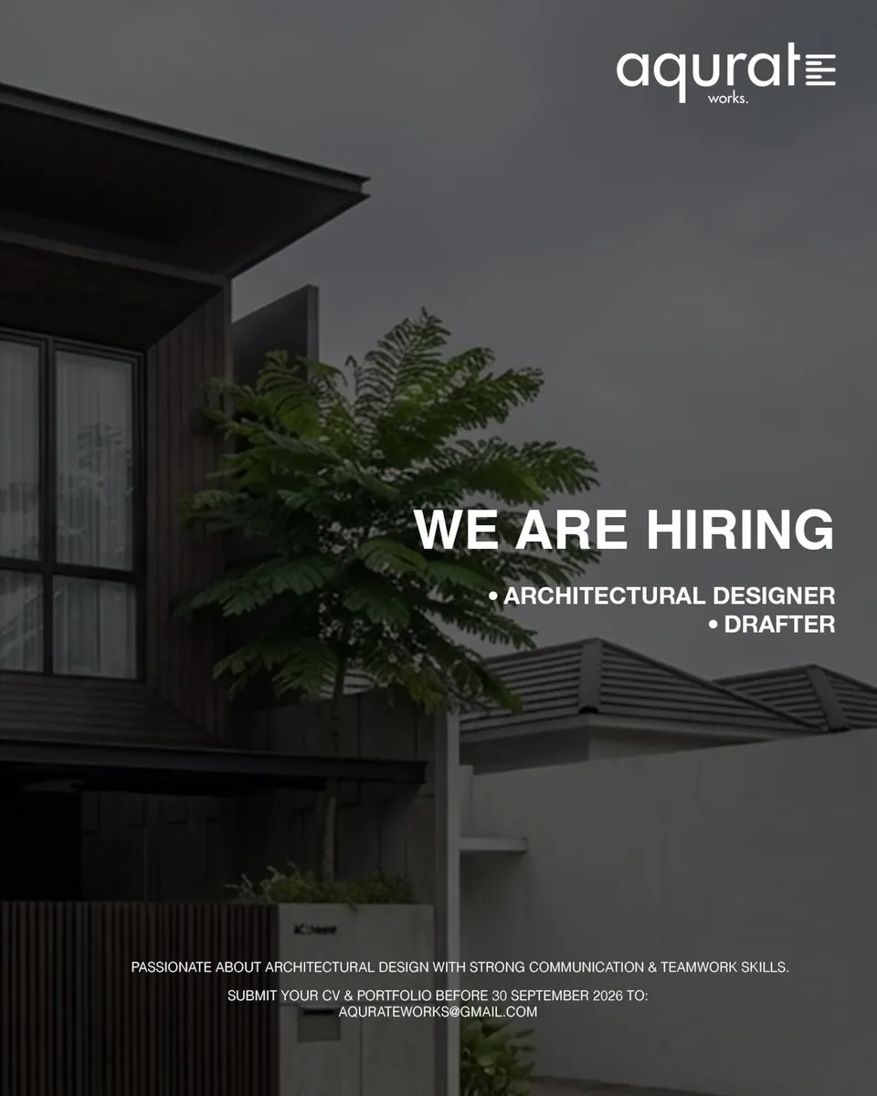 Poster Architectural Designer, Drafter - Malang | Aqurateworks 1