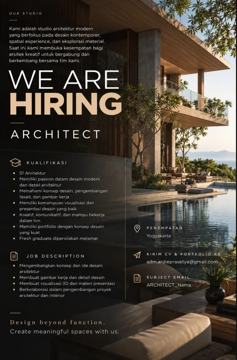 Poster Arsitek - Yogyakarta | Ardie Prasetya Architects 1