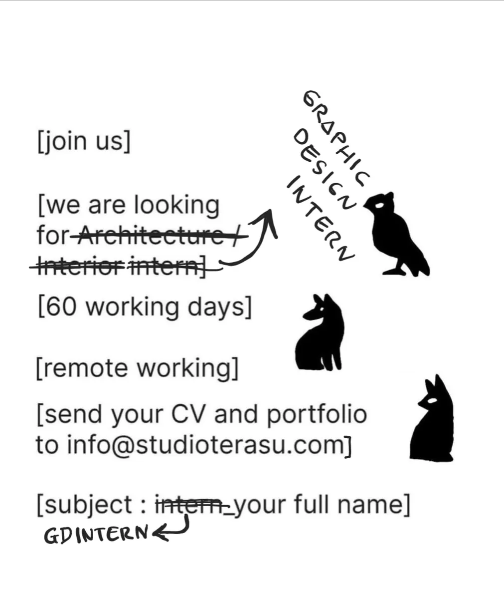 Poster lowongan Graphic Design Intern di Studioterasu Tangerang Selatan