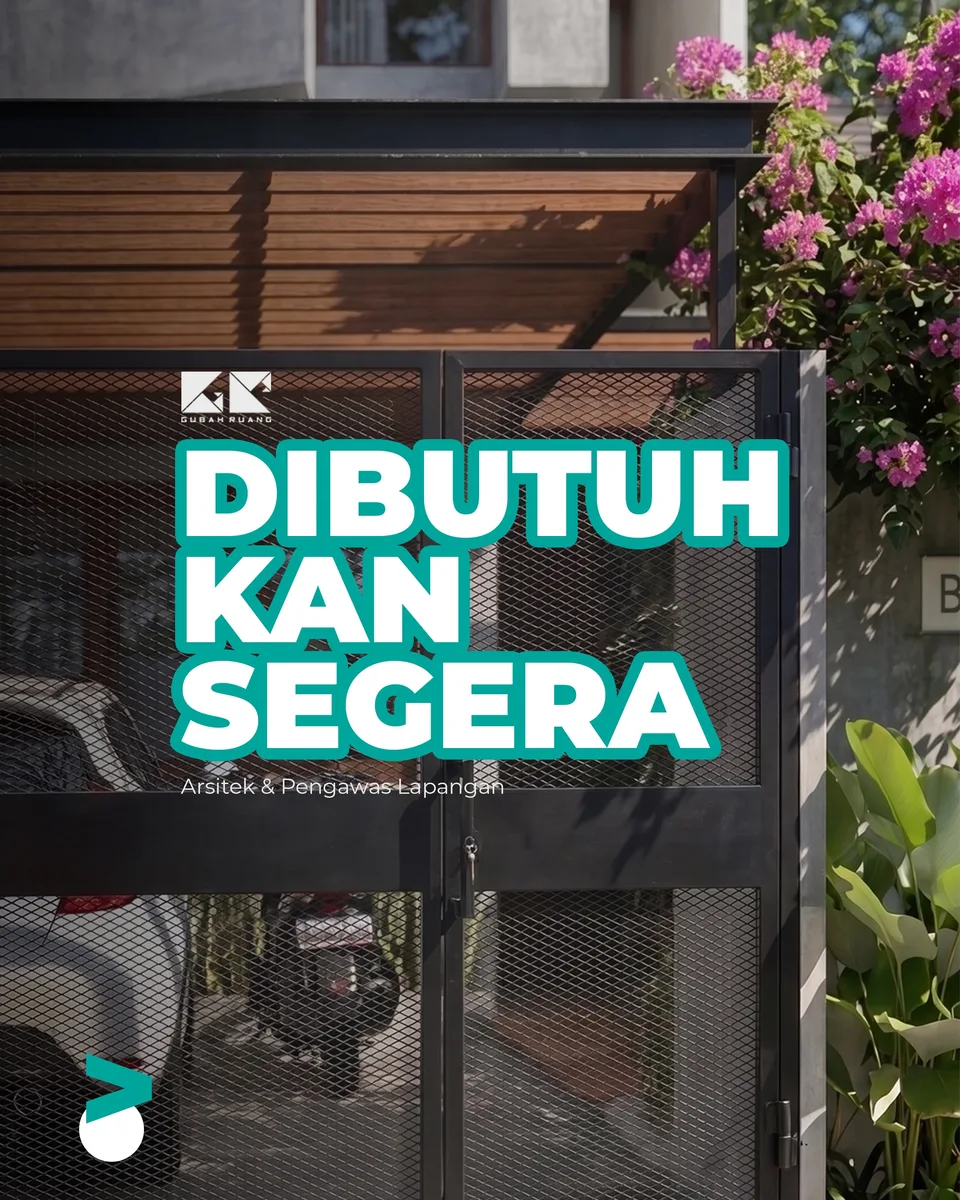 Poster lowongan Arsitek, Pengawas Lapangan di Gubah Ruang Bandung