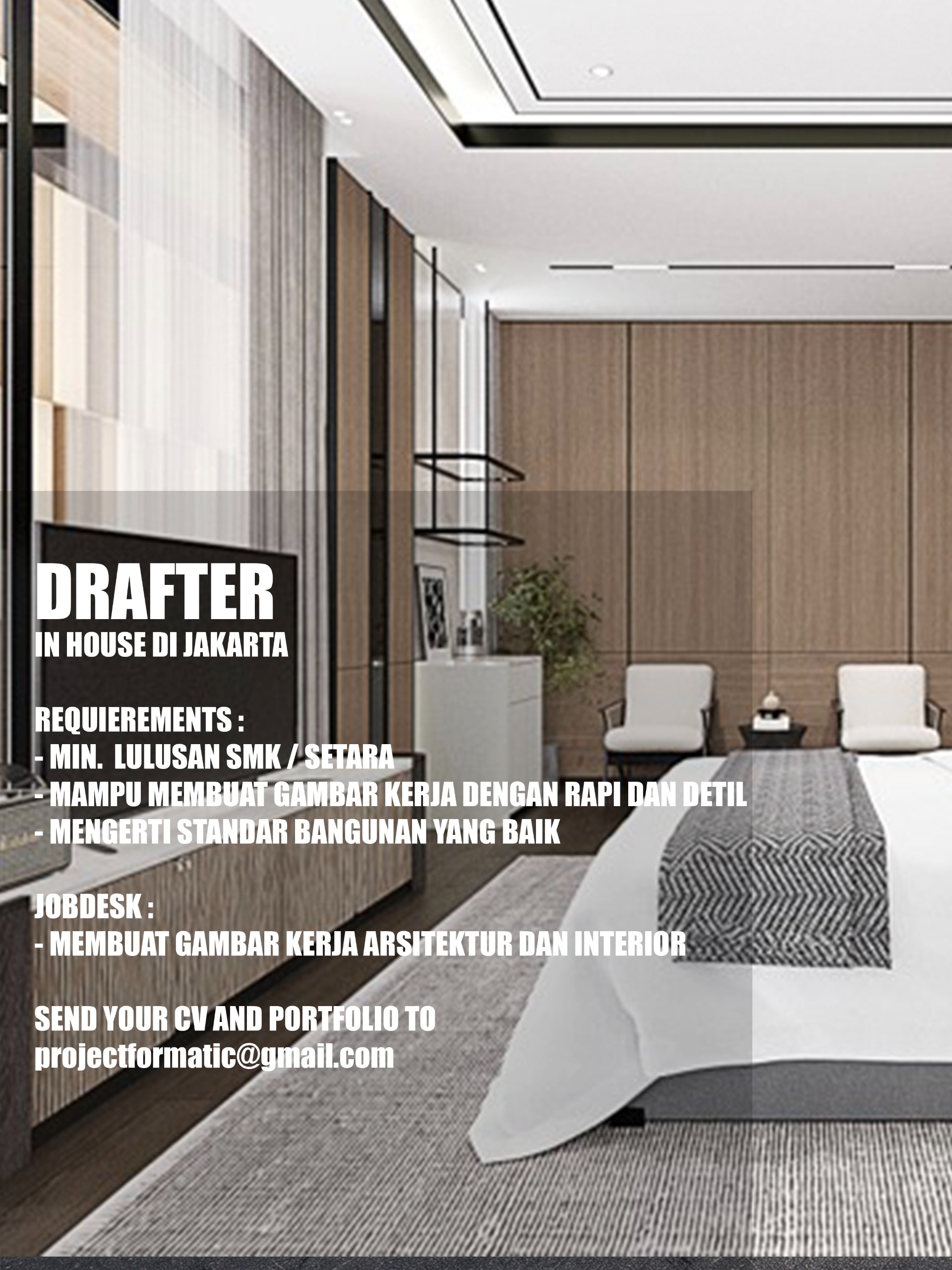 Poster Lowongan Drafter di In House Jakarta