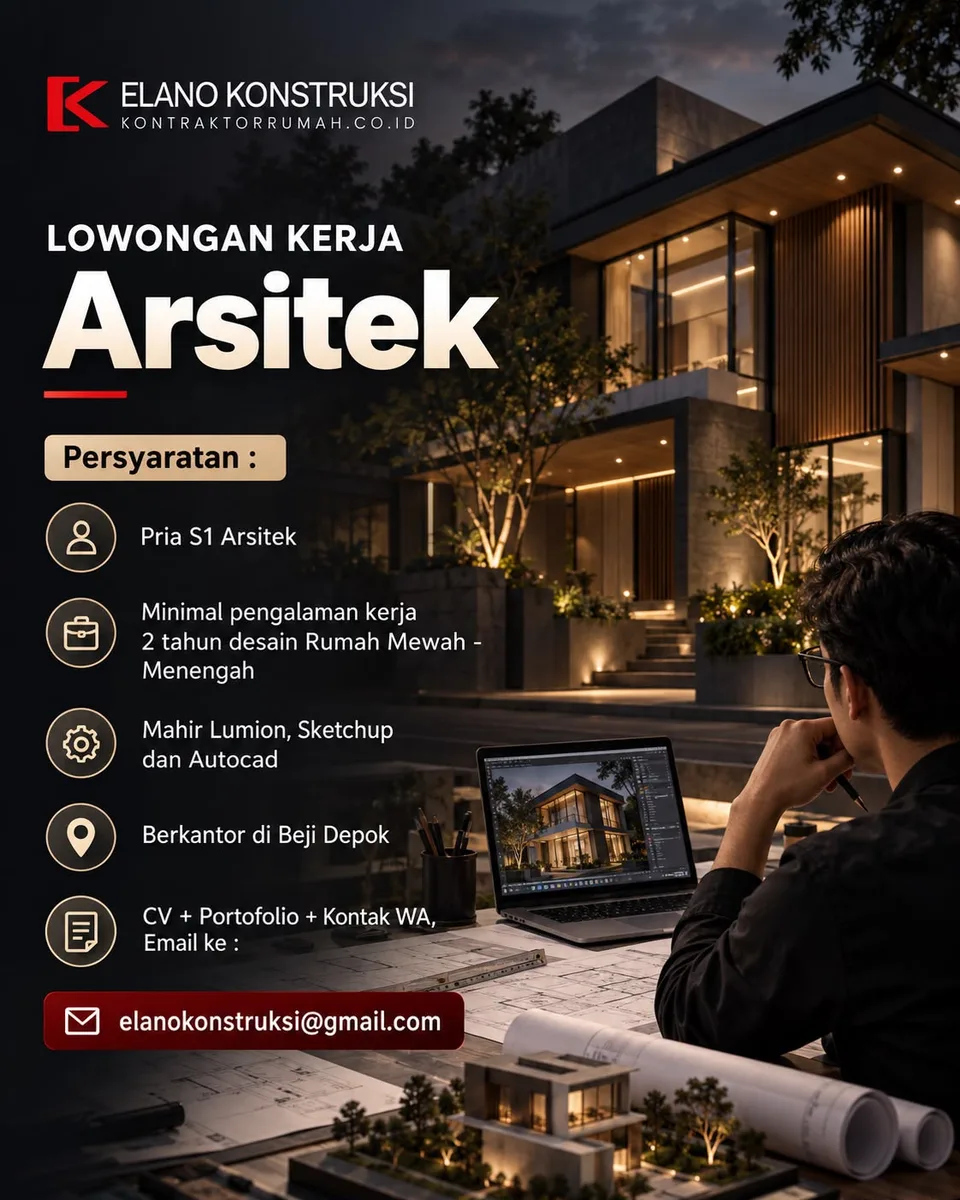 Poster Arsitek - Depok | elano konstruksi 1