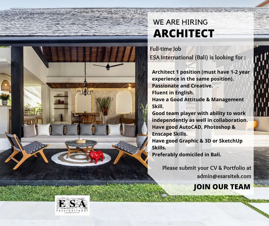 Poster Arsitek - Bali | Esa International 1