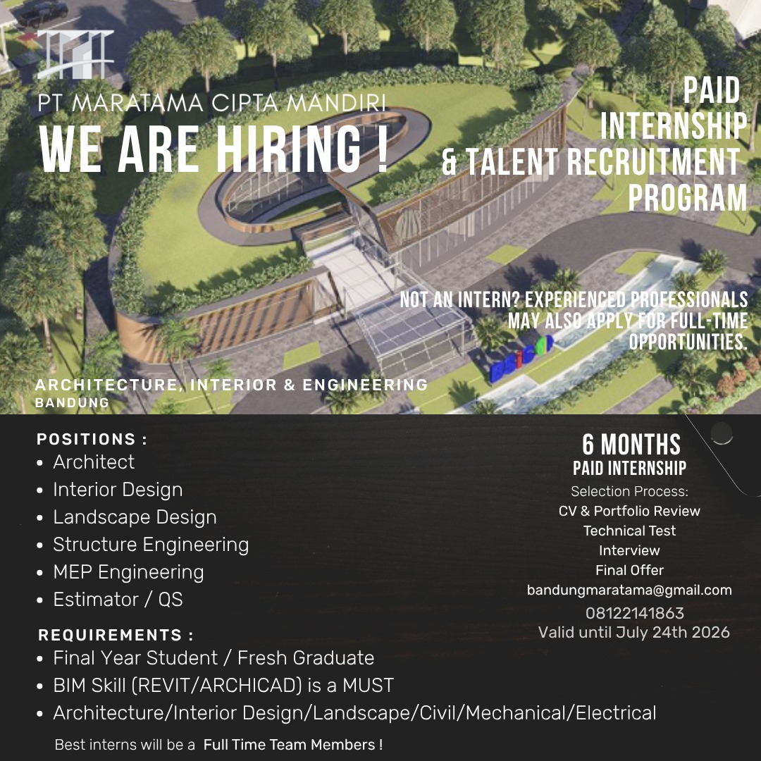 Poster Lowongan Arsitek di PT Maratama Cipta Mandiri Bandung