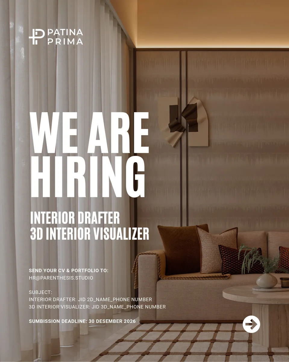 Poster Interior Drafter, 3D Interior Visualizer - KOTA YOGYAKARTA | CV Patina Prima 1