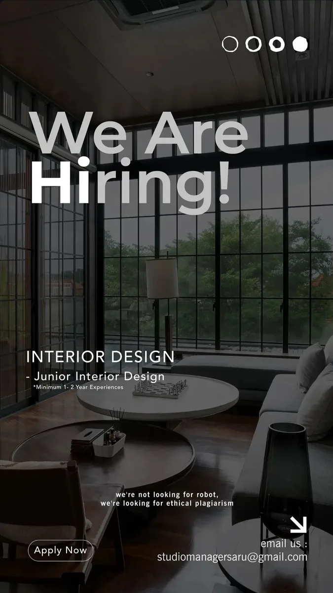 Poster Junior Interior Design - Denpasar | SARU Studio 1