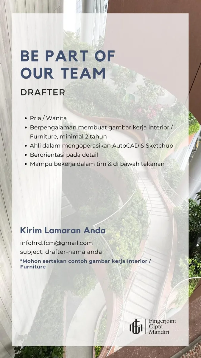 Poster Drafter - Semarang | FCM Furniture 1