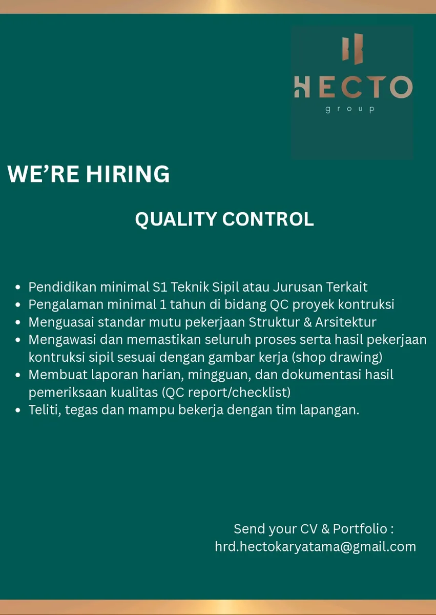 Poster Quality Control - Medan | Hecto Group 1