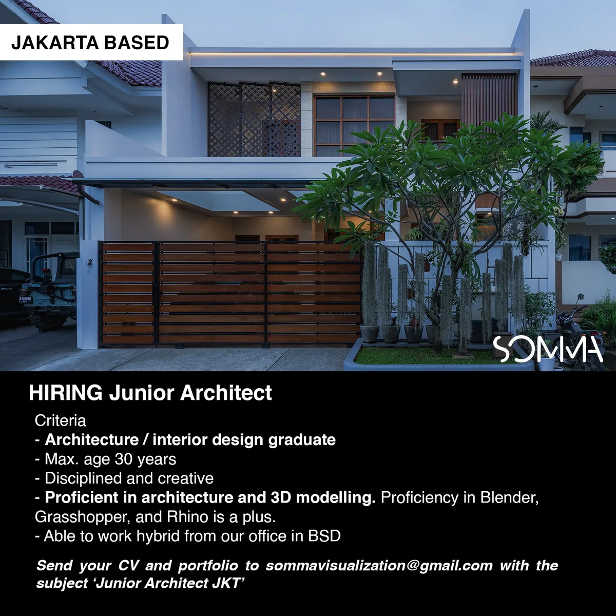 Poster Junior Architect - Jakarta | SOMMA Works 1