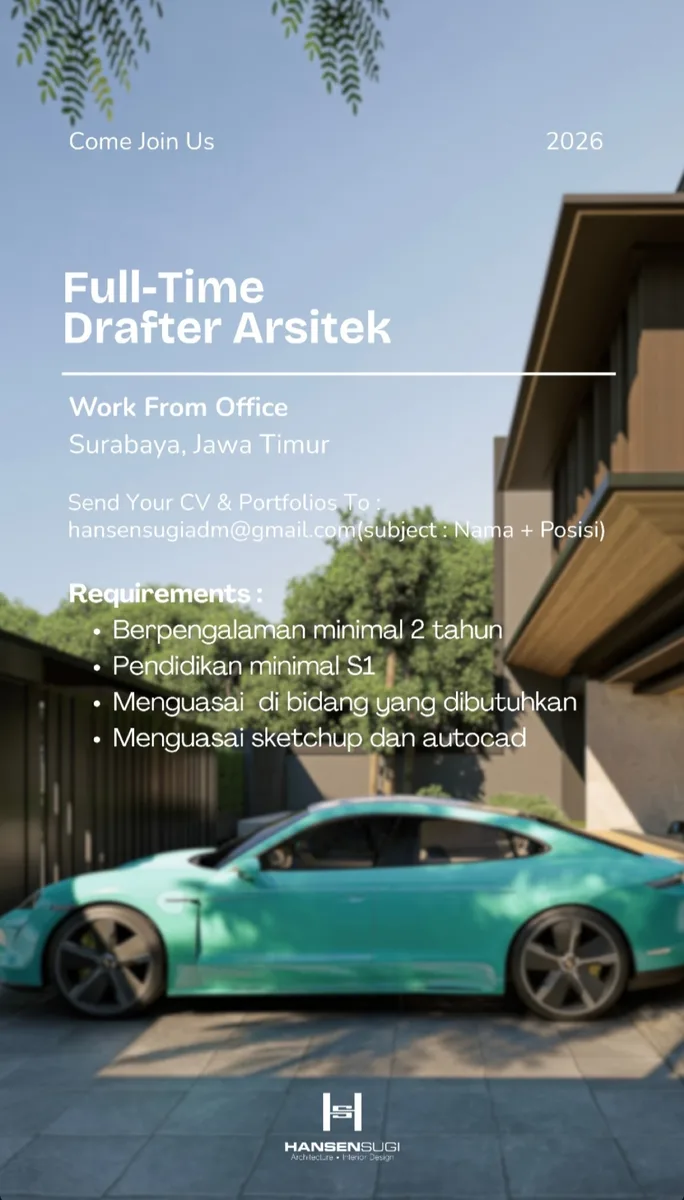 Poster Drafter Arsitek - Surabaya | Hansen Sugi Design 1
