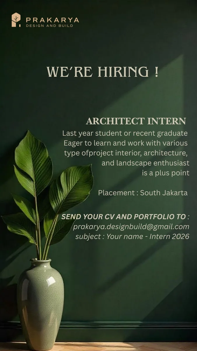 Poster Architect Intern di Prakarya Design and Build 1