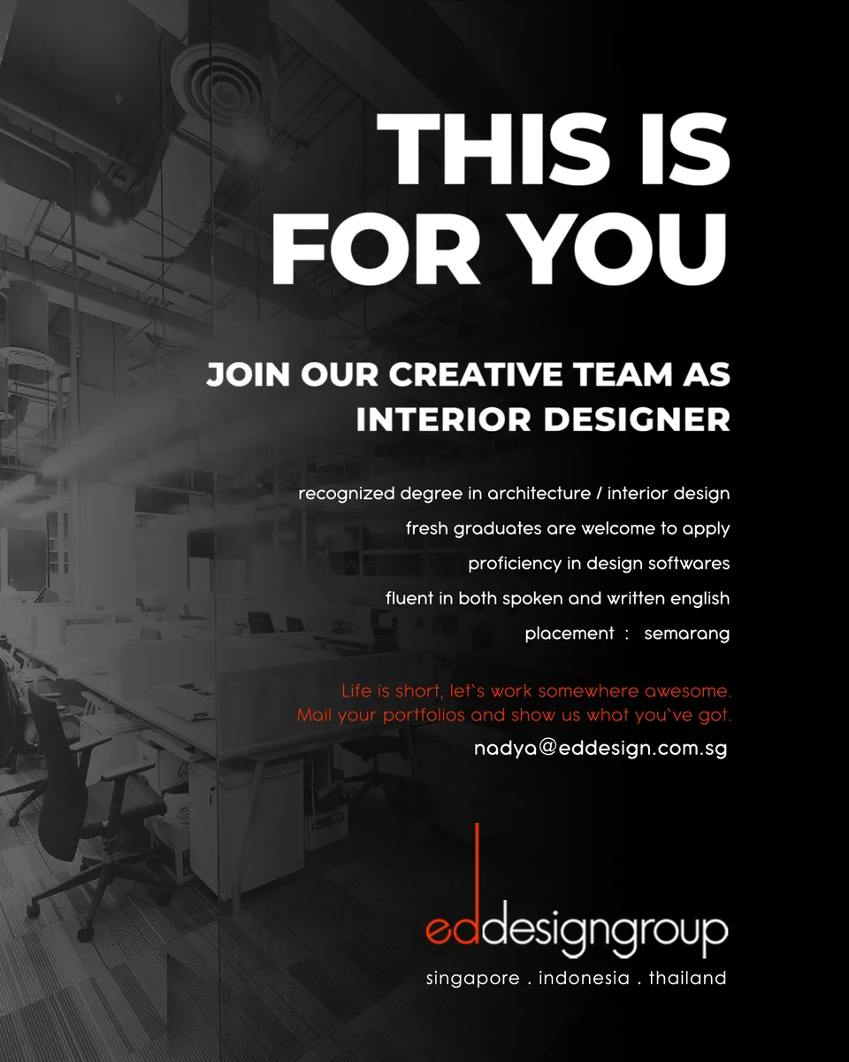 Poster Interior Designer - Semarang | ed design group 1