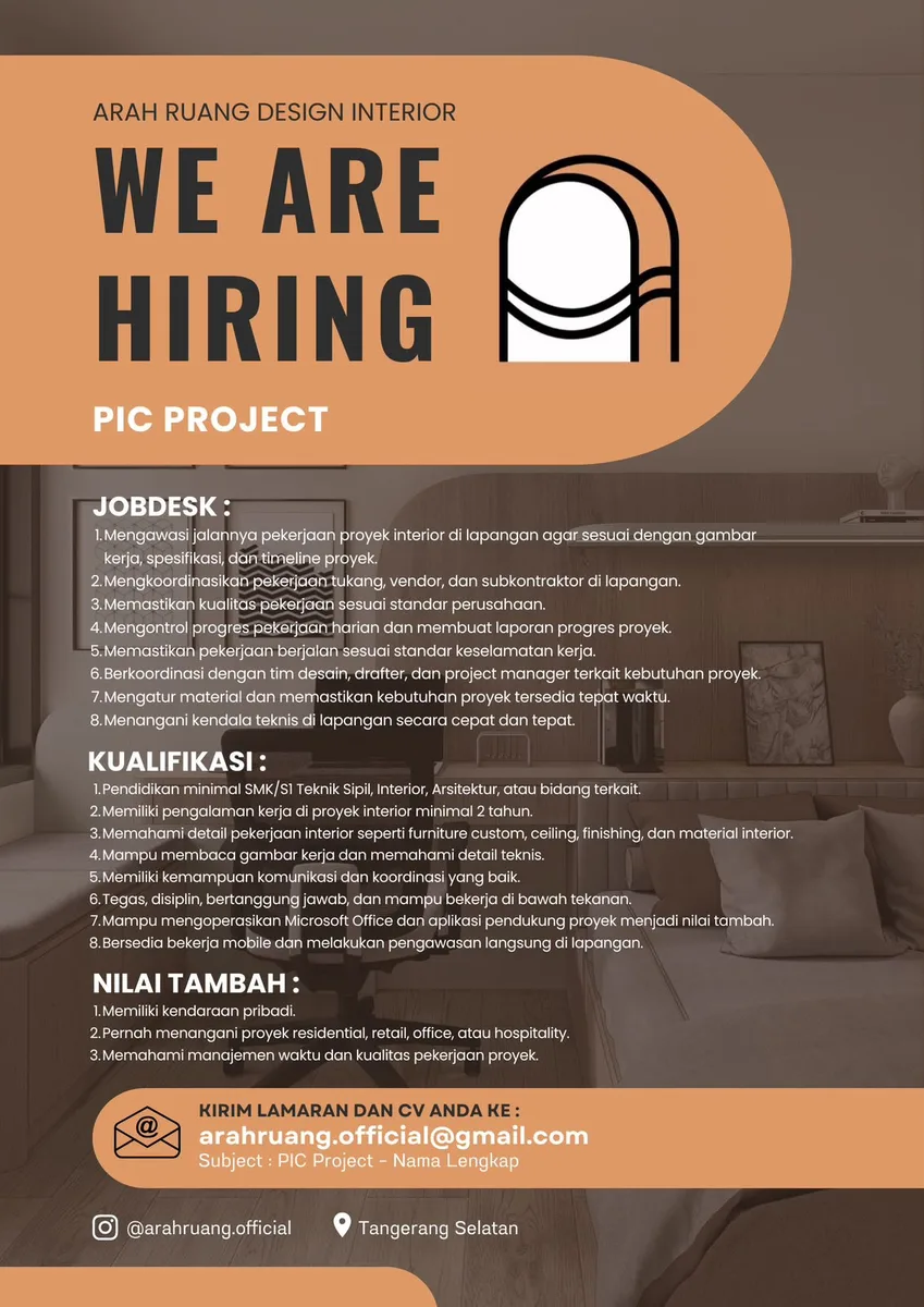 Poster PIC Project - Tangerang Selatan | Arahruang Official 1