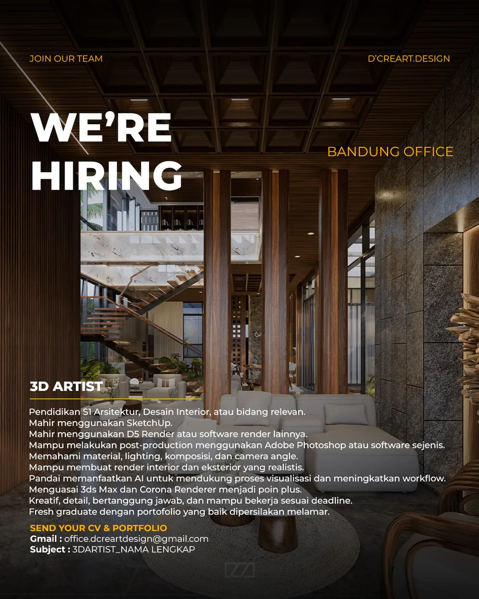 Poster 3D Artist - Bandung | DCreArt Design 1