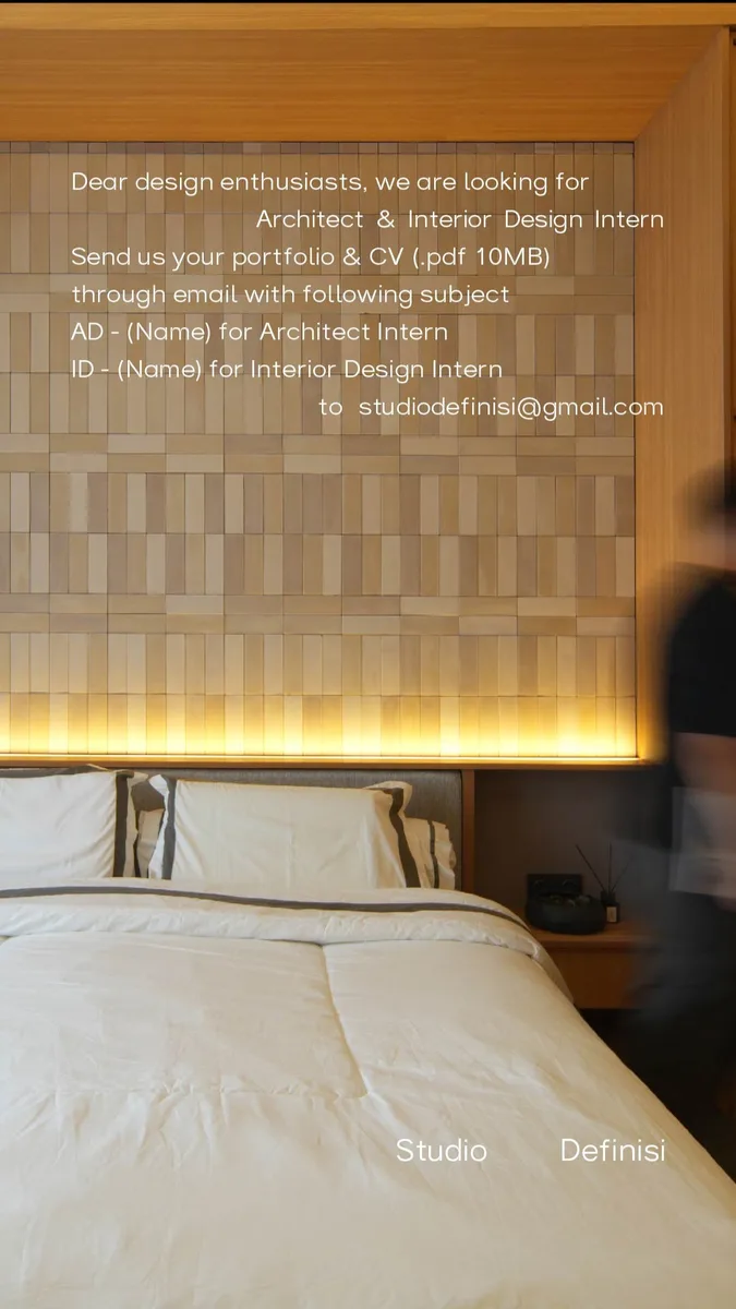 Poster Architect, Interior Design Intern di Studiodefinisi 1
