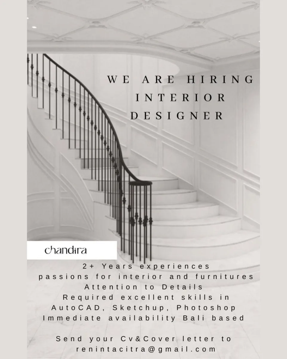 Poster Interior Designer - Denpasar | Chandira Design 1