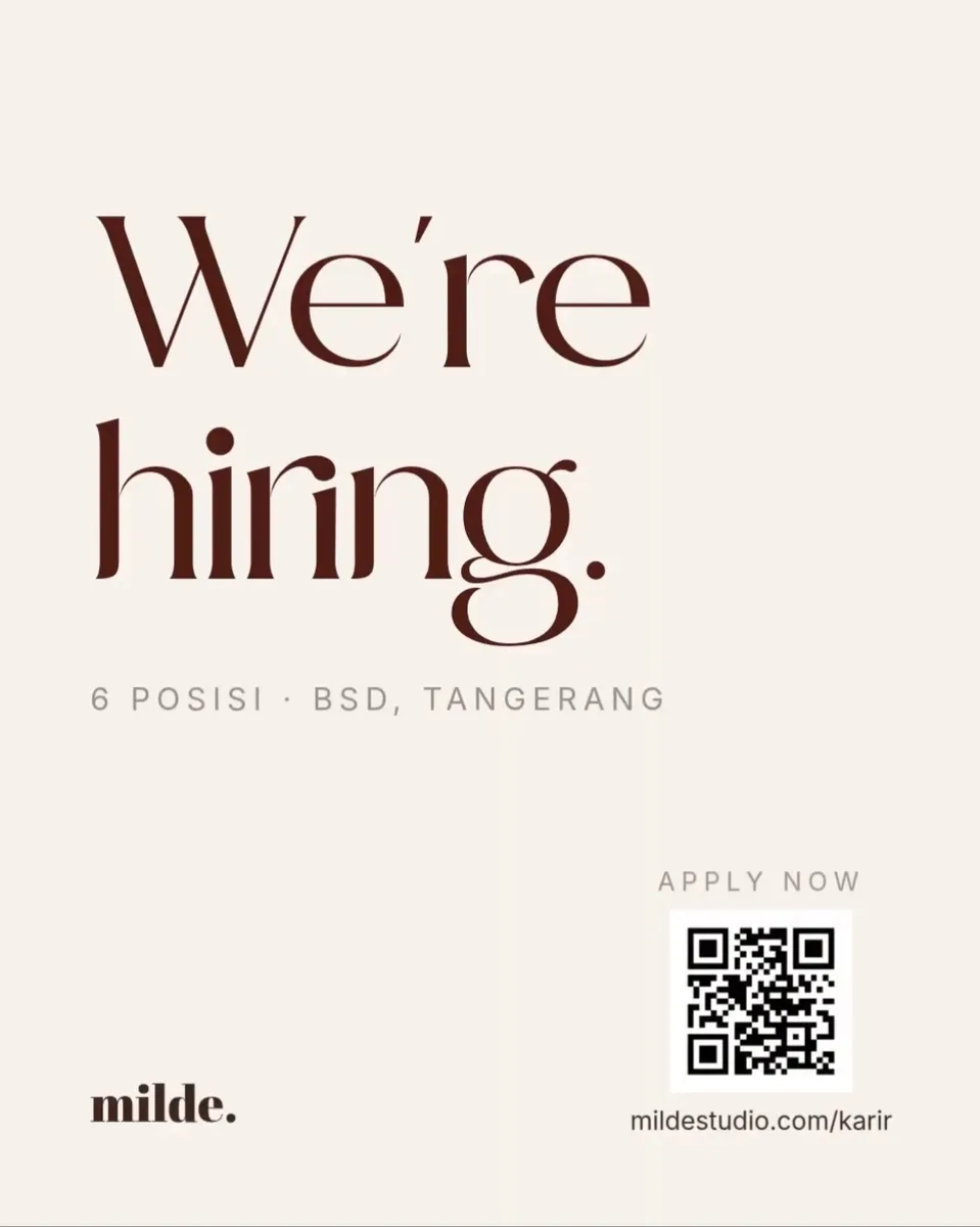 Poster Arsitek, Desainer Interior, Drafter - KAB. TANGERANG | Mildestudio 1