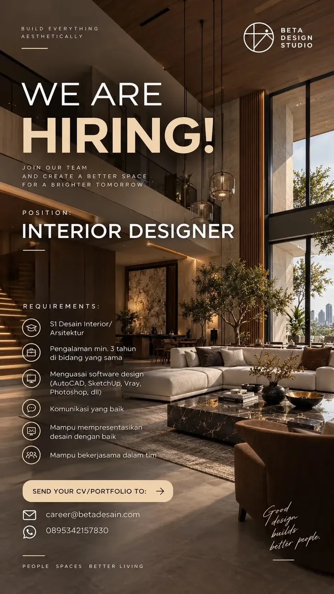 Poster Interior Designer di Beta Design Studio 1