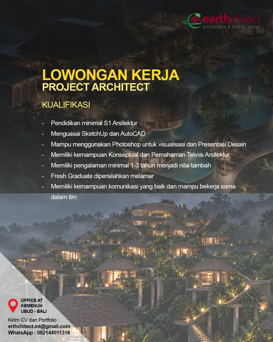 Poster Project Architect - Gianyar | Earthchitect Architecture & Interior Design 1