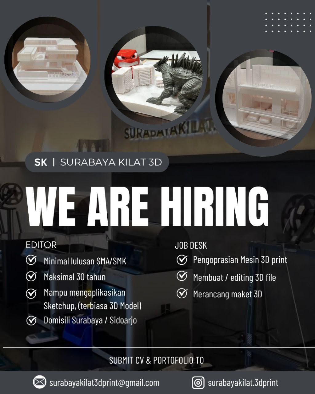 Poster editor di Surabayakilat .3dprint 1