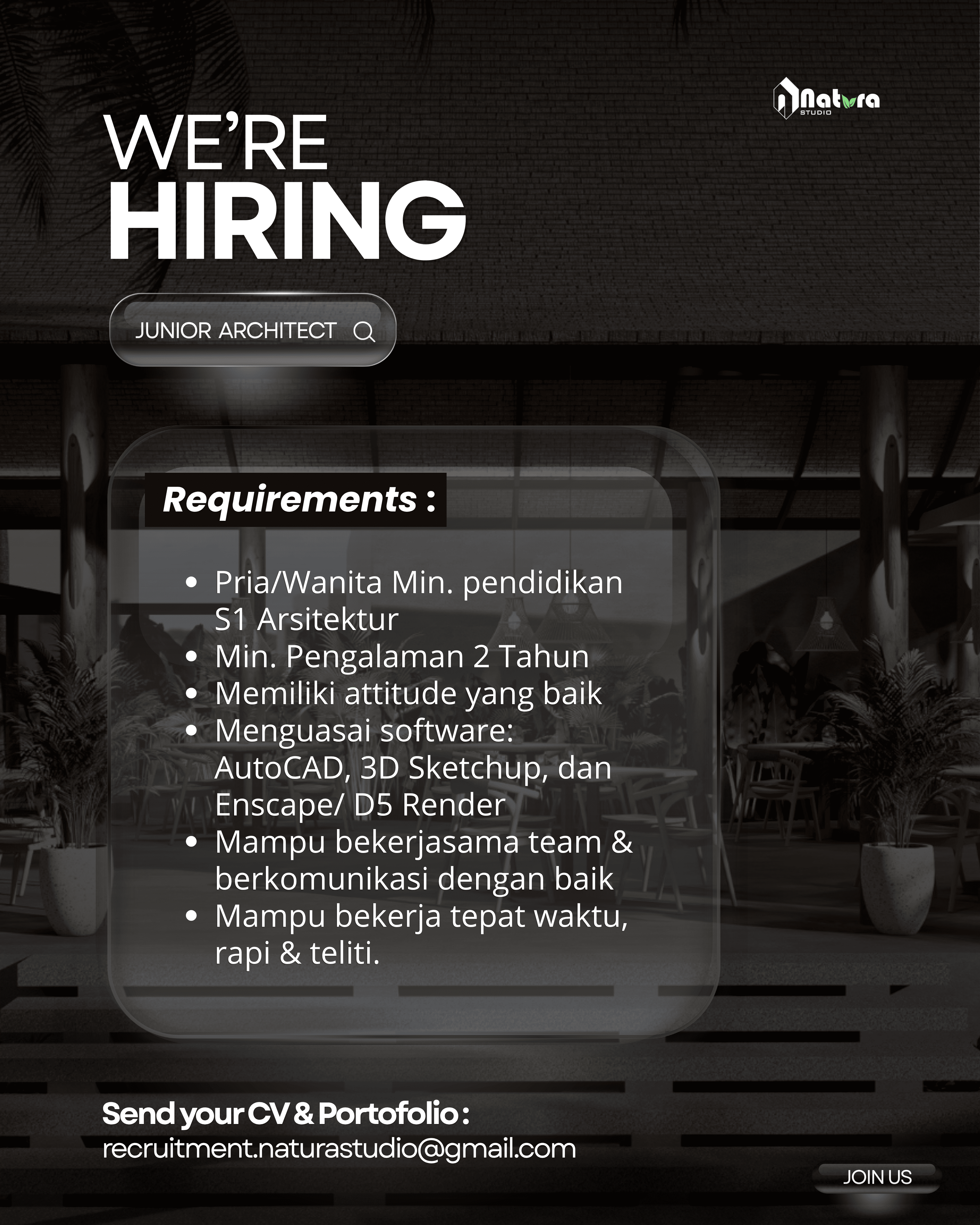Poster JUNIOR ARCHITECT di NATURA STUDIO 1