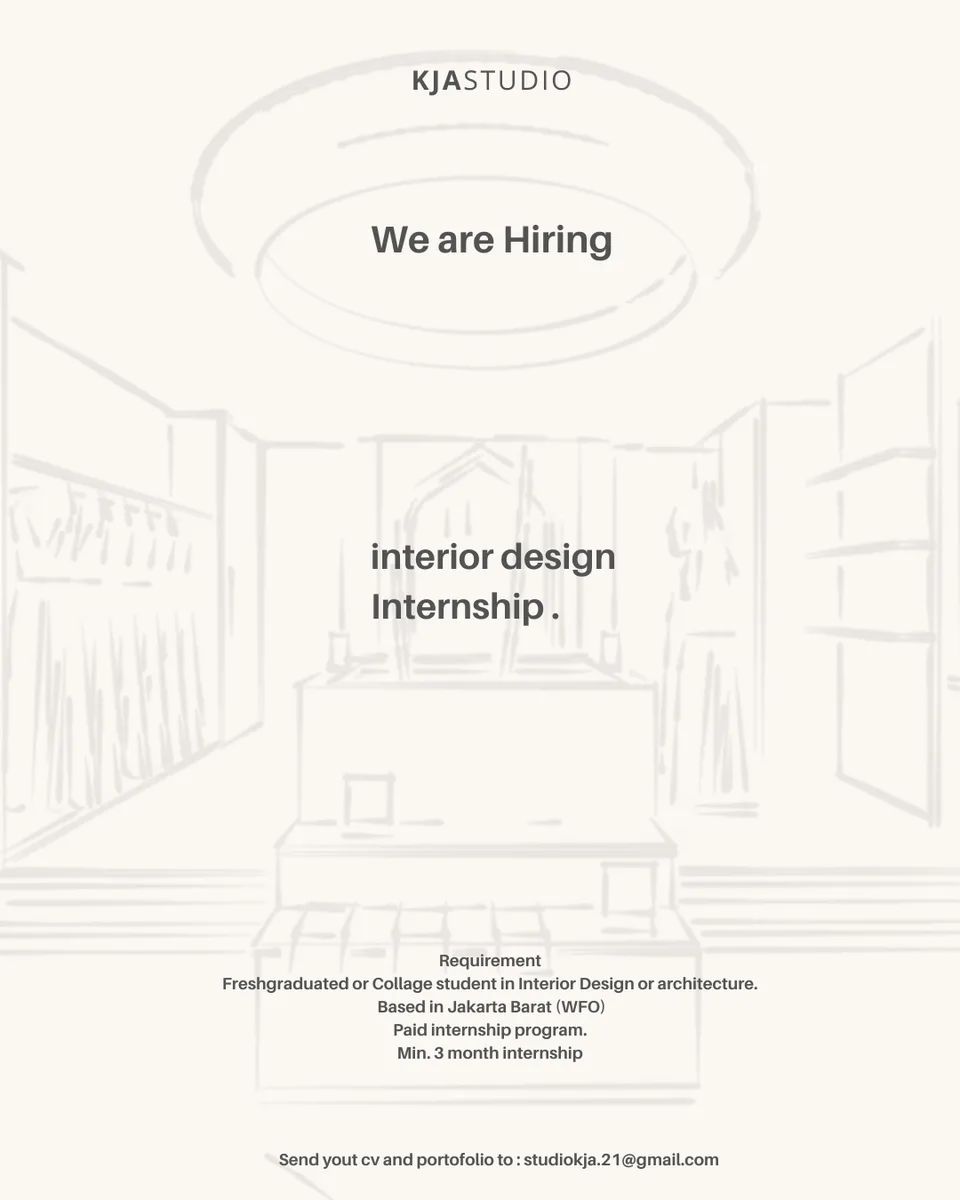 Poster Interior Design Internship di Studiokja 1