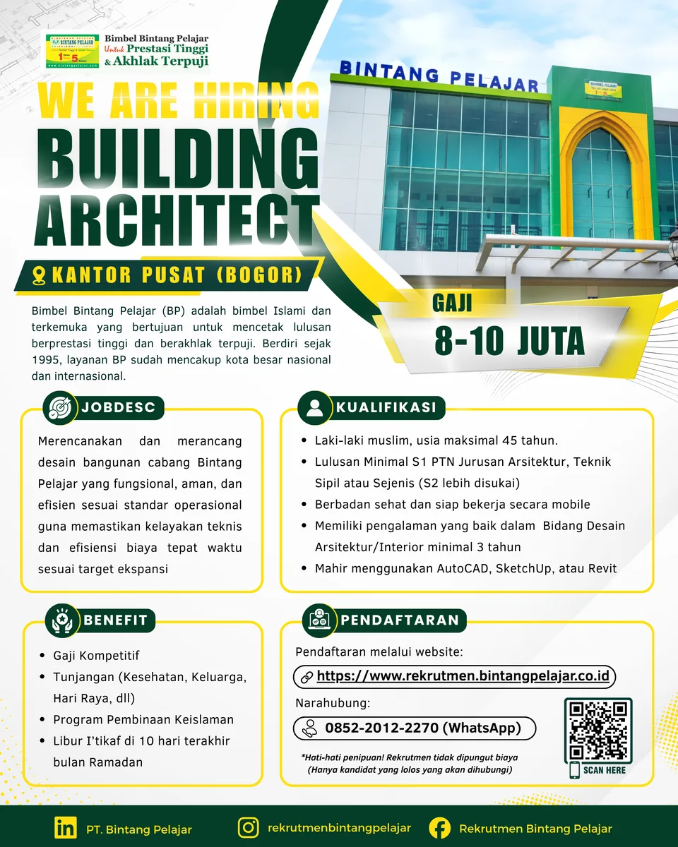 Poster Building Architect - Bogor | Bimbel Bintang Pelajar 1