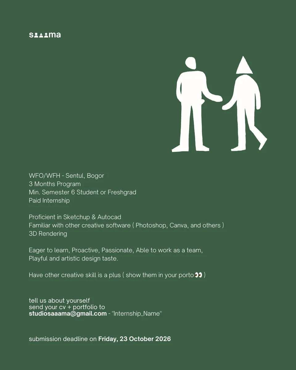 Poster Internship - Bogor | Saaama 2