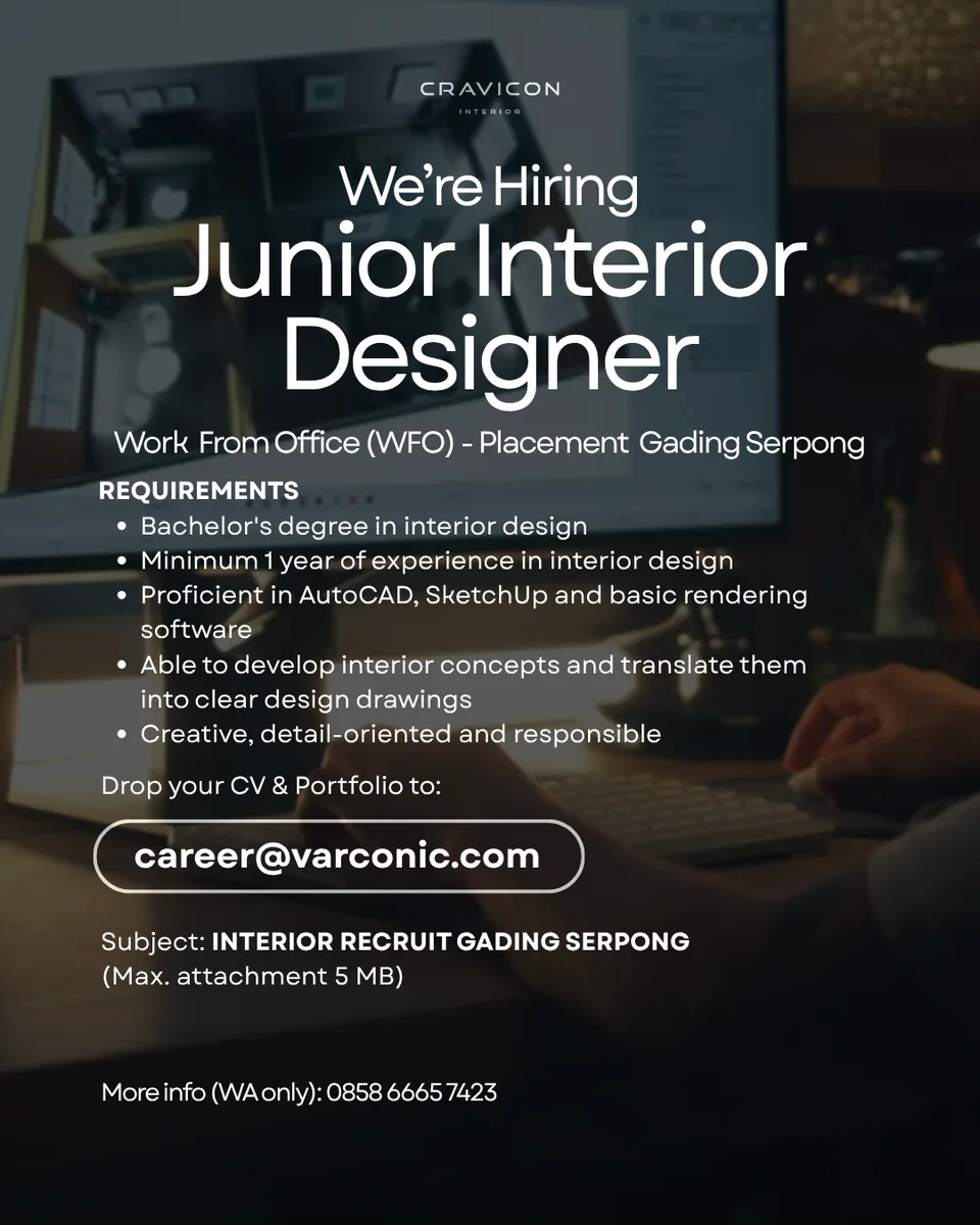 Poster Junior Architect - Tangerang | Varconic Architecture Interior 4