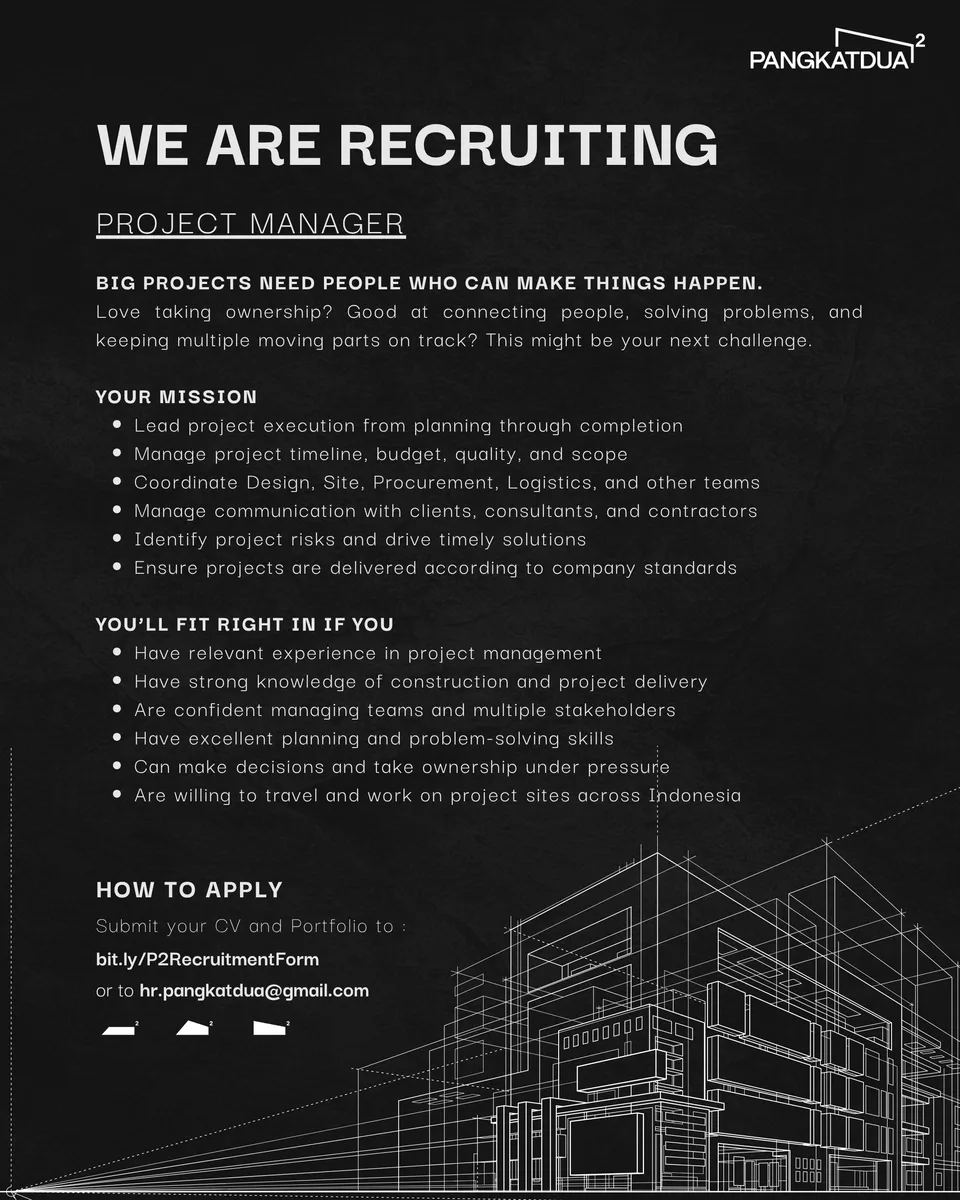 Poster lowongan Project Manager di Pangkat Dua [P²] Bali 4