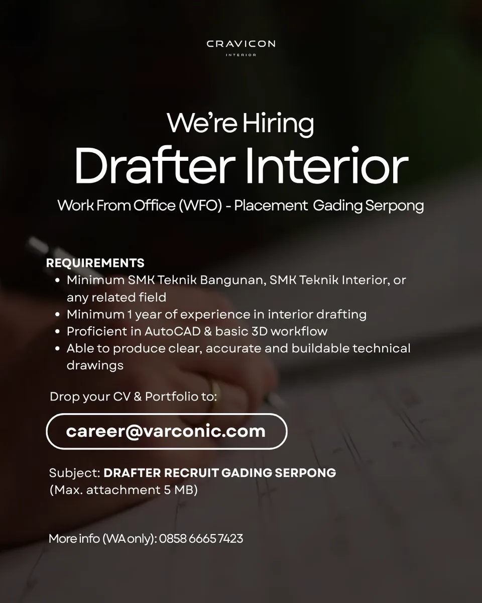 Poster Junior Architect - Tangerang | Varconic Architecture Interior 5