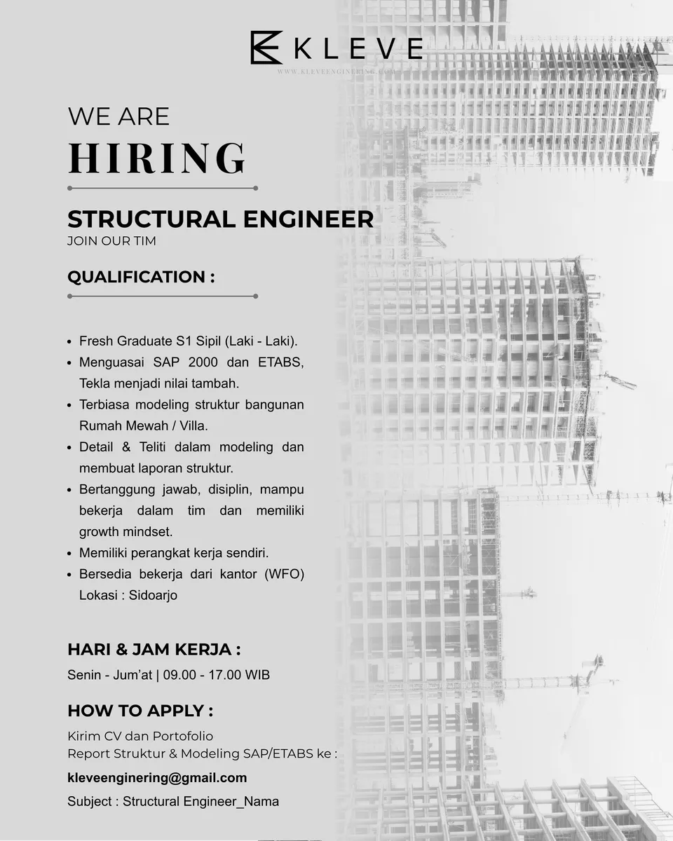 Poster Drafter - Sidoarjo | Kleve Id 2