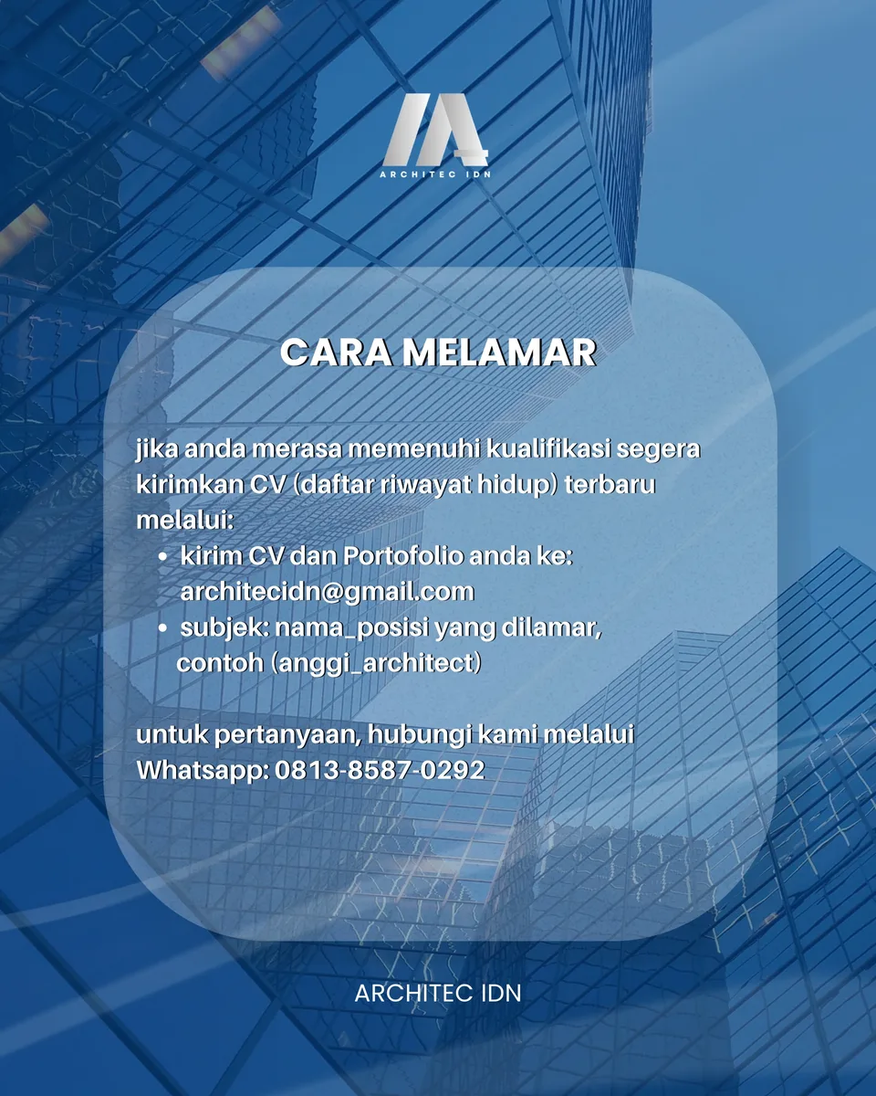 Poster Site Manager, Architect, Drafter - KAB. TASIKMALAYA | Architec Idn 5