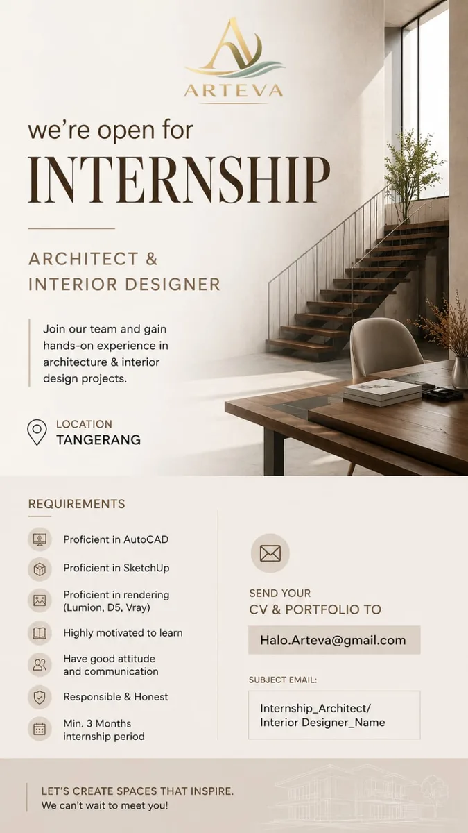 Poster Architect & Interior Design - Tangerang | Arteva Studio Id 2