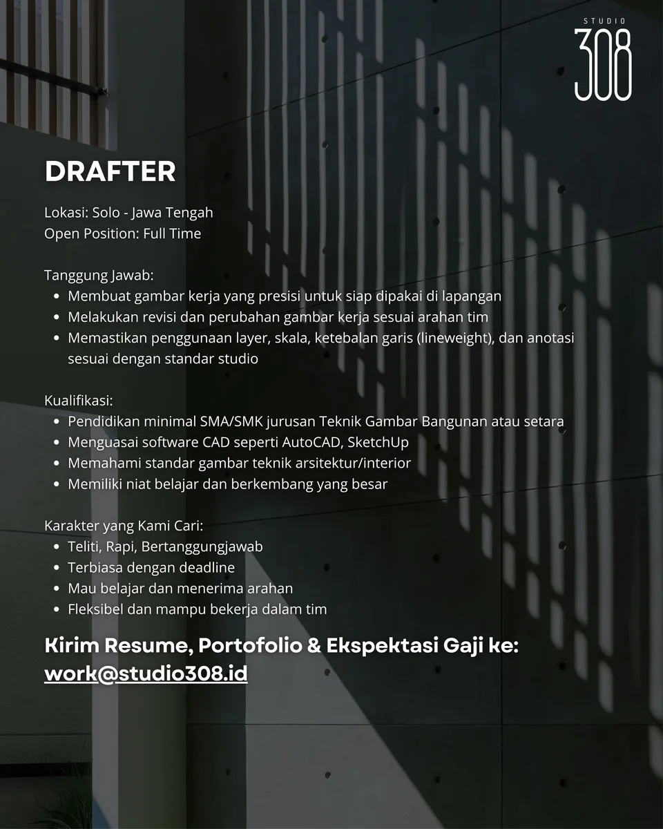 Poster Photoshop Architecture Viz, Drafter di Studio 308 2