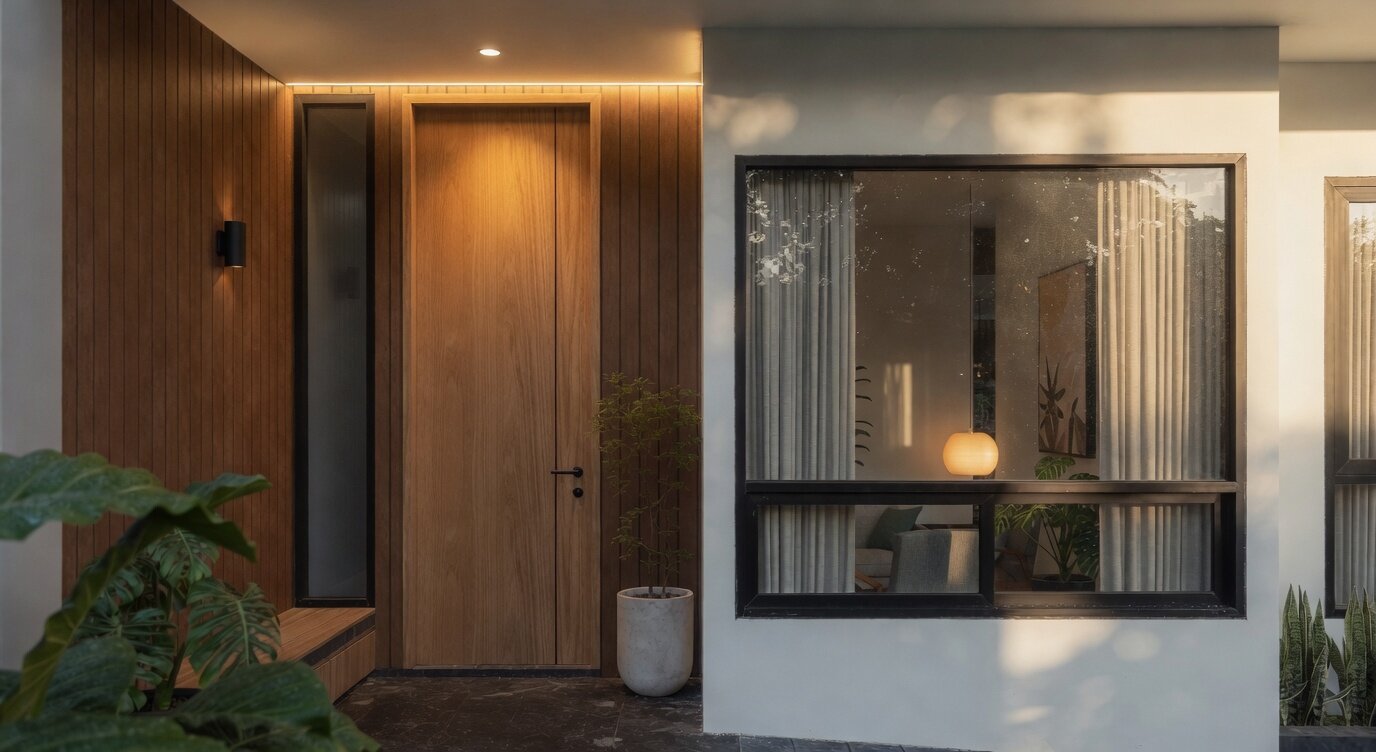 rumah tropis 2 lantai