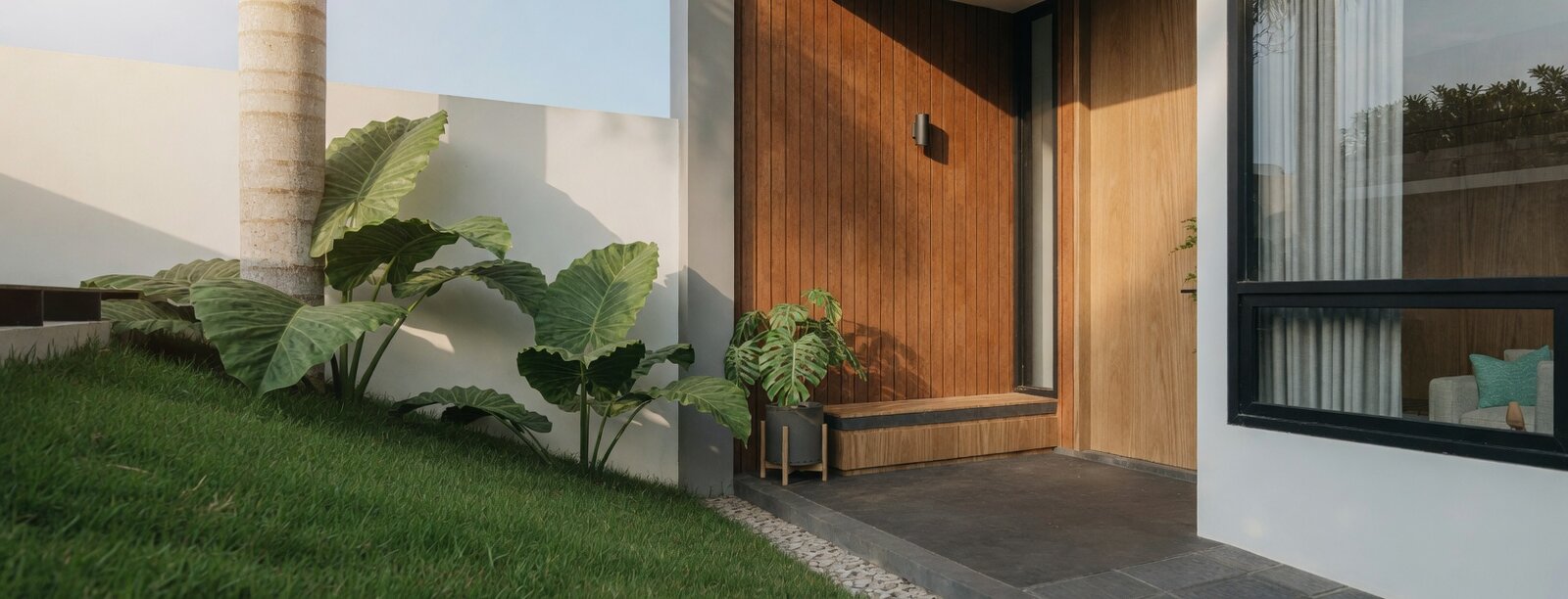 rumah tropis 2 lantai