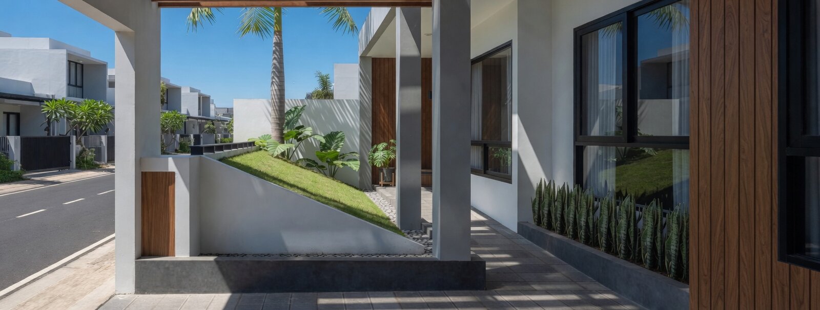 rumah tropis 2 lantai