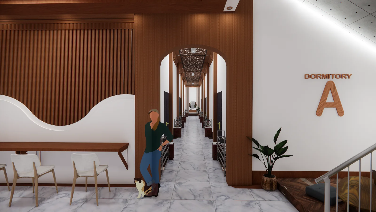 Lobby dormitory A Politeknik Perkeretaapian Indonesia Madiun
