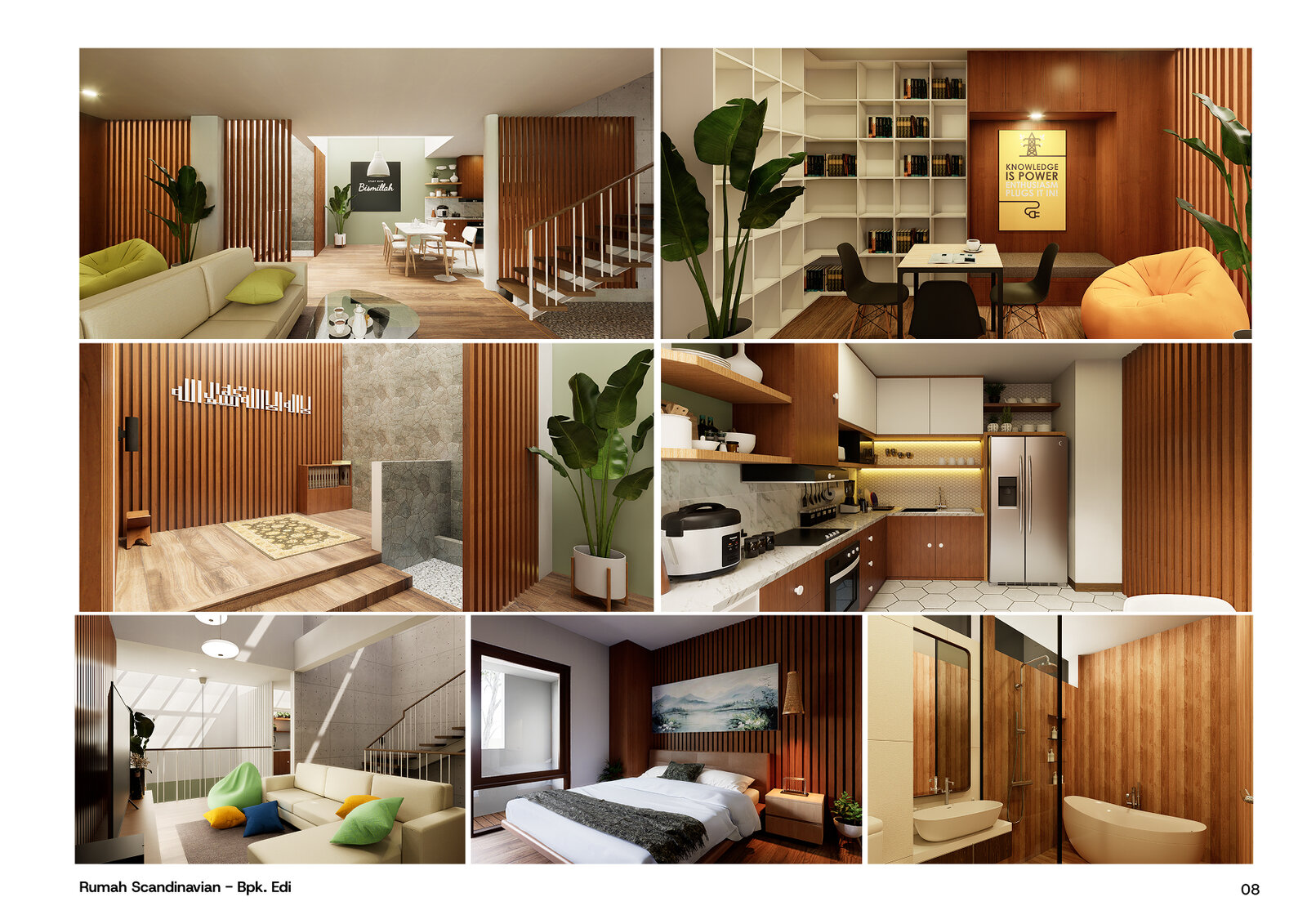 Rumah Scandinavian & Japandi 3 Lantai