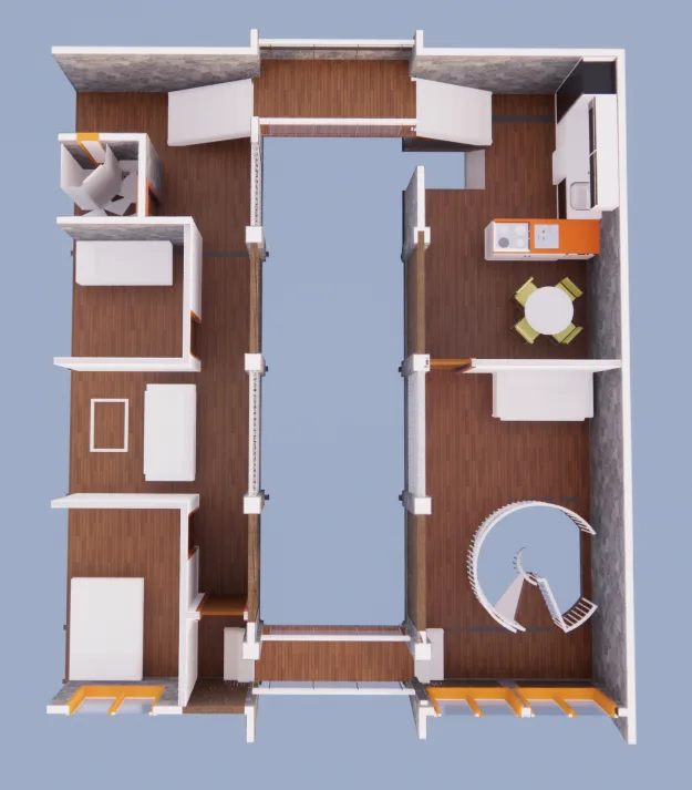 Sayembara Resilience Architechture Rumah tahan banjir 2 Lantai
