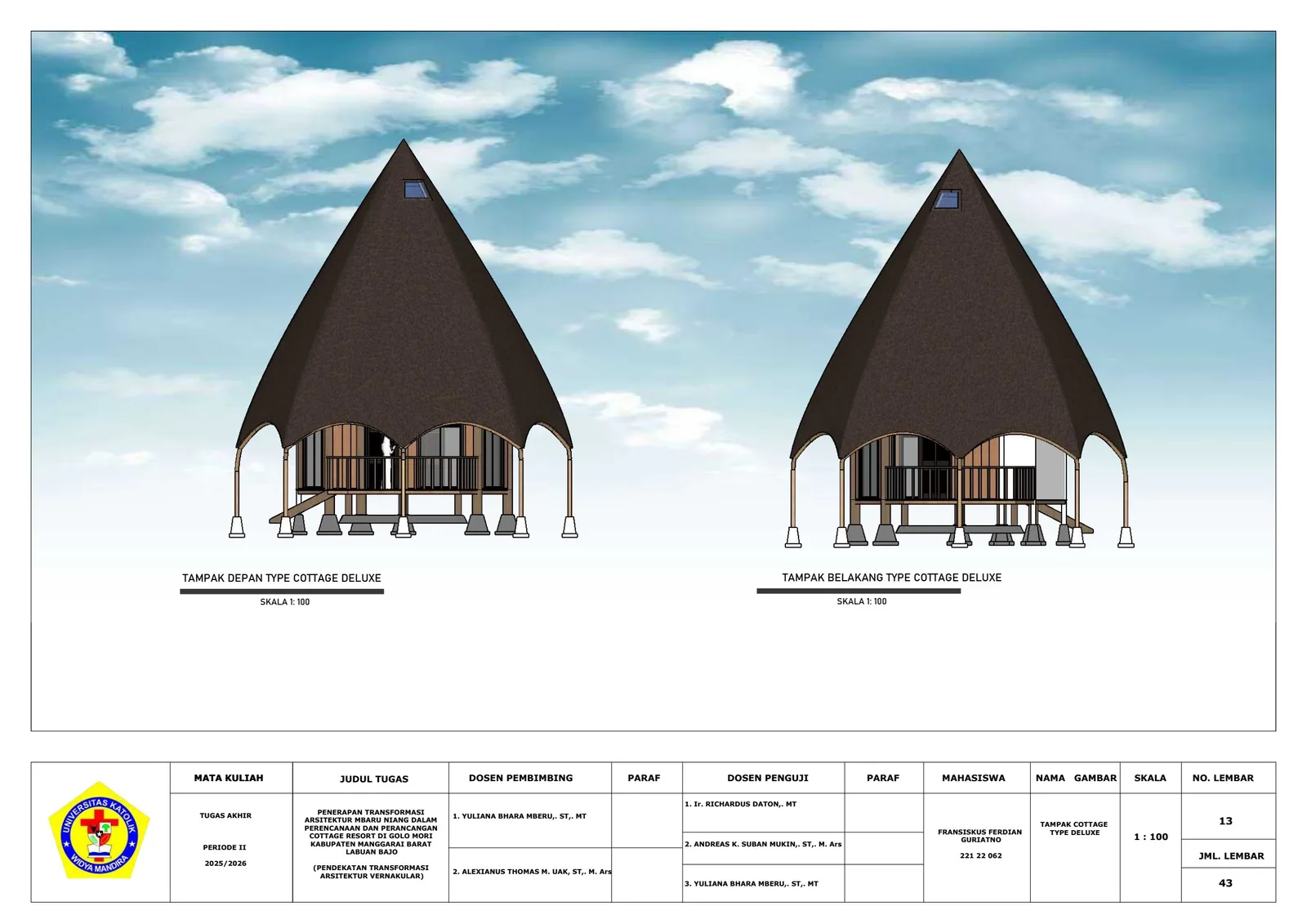 PERANCANGAN KAWASAN COTTAGE  RESORT DI GOLOMORI LABUAN BAJO KABUPATEN MANGGARAI BARAT TUGAS AKHIR