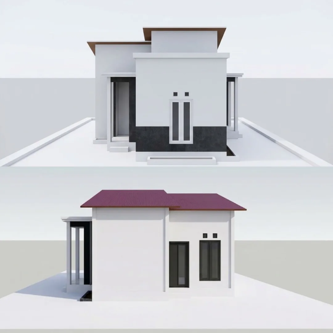 Rumah minimalis 1 lantai dan museum daerah
