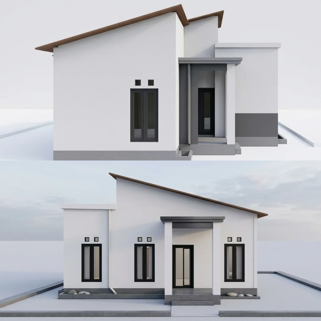 Rumah minimalis 1 lantai dan museum daerah