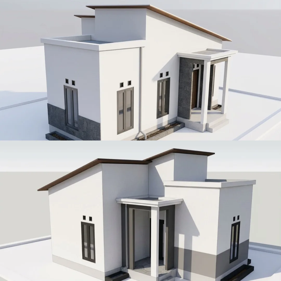 Rumah minimalis 1 lantai dan museum daerah
