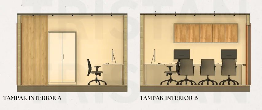 Ruang Kantor 12m2 untuk 5 orang