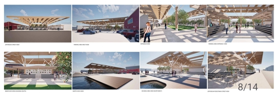 Hybrid housing, markets, museum, sport center (cube), house , school